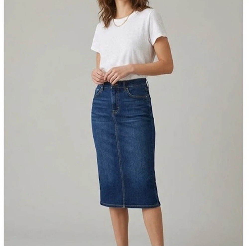 Pilcro Denim Pencil Skirt High Waist Womens 4 Anthropologie Casual Western Work